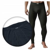 KALESONY MĘSKIE DŁUGIE CIEPŁE BAWEŁNIANE POLSKIE TRADYCYJNE PRĄŻEK CZARNE