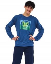 Piżama młodzieżowa Cornette 999/55 Protect r. 176/M slim nadruk bawełniana