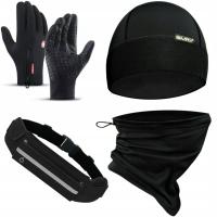 Czapka termoaktywna Rękawiczki dotykowe Komin Nerka pas do biegania S/M