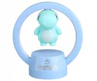 LAMPKA NOCNA USB NIEBIESKI DINOZAUR LED ZASILANIE USB W ZESTAWIE