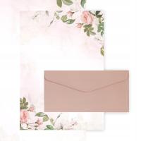 Papeteria GARDEN 20 ar A4 + 10szt kopert DL Różowy