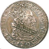 Zygmunt III Waza, szóstak 1599 Malbork, DUŻA GŁOWA, RZADKI, BARDZO ŁADNY!
