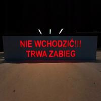 KASETON Reklamowy DIBOND KOLOROWE Napisy LED Płaski Czarny Biały mat połysk