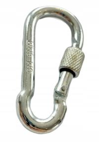 Karabińczyk z zabezpieczeniem 6 mm ocynk