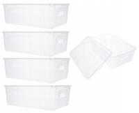 4x przezroczyste składane pudełko na buty organizer z pokrywą