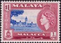 Malaya/Malacca QEII 1 $ czysty *