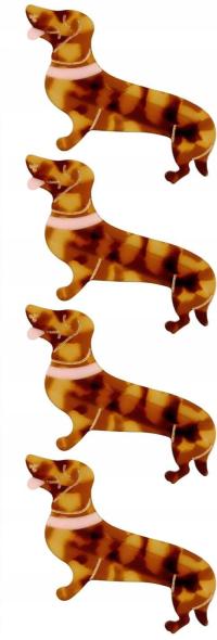 4 sztuki spinek włosów w kształcie jamnika dla miłośników psów