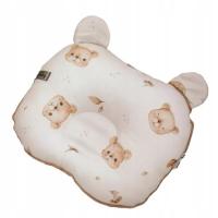 Poduszka Profilująca Główkę Dla Niemowląt 100% Bawełna Ortopedyczna Misie