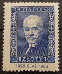 POLSKA Fi 291 ** 1936 Ignacy Mościcki