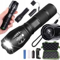 МОЩНЫЙ ТАКТИЧЕСКИЙ СВЕТОДИОДНЫЙ ФОНАРИК ПЕРЕЗАРЯЖАЕМЫЙ XMLT6 ZOOM SURVIVAL ДЛЯ ПОДАРКА
