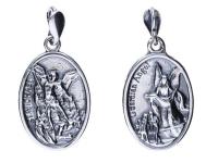 Srebrny medalik 925 Michał anioł chrzest Komunia na prezent uniseks wisior