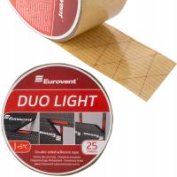 EUROVENT DUO LIGHT 50 мм x 25 Мб двухсторонняя лента для мембранной пленки 5 см/25 м