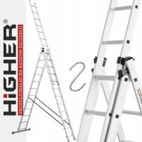 Алюминиевая многофункциональная лестница 3x12 для лестницы HIGHER 150 кг универсальная