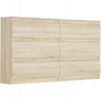 KOMODA 140 CM SZAFKA 6 SZUFLAD PRODUCENT PL R-140 SONOMA