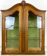 СТИЛЬНЫЙ ПОДВЕСНОЙ ШКАФ, ВИТРИНА, КУХОННАЯ ВИТРИНА, ДУБ, ФРАНЦИЯ CA1