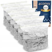4CONVY 6szt. Worki próżniowe na ubrania pościel koc kołdry 50x70x30 kostka