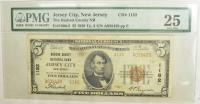 12.hh.New Jersey, 5 Dolarów 1929 rzadki, PMG 25