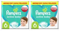 Подгузники Pampers Active Baby 6 monthly box 2x128 шт