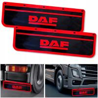 Брызговики силиконовые фартуки грязи DAF черный-красный 60x18cm 2шт