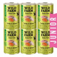 WILD FARM Premium Grain Free Turkey and Salmon Junior 6x400g