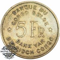 5 FRANKÓW 1947 KONGO BELGIJSKIE