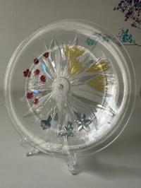 patera kwiaty talerz prl talerzyk J96