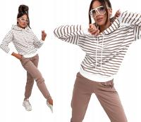 ХЛОПКОВЫЙ СПОРТИВНЫЙ КОСТЮМ С КАПЮШОНОМ И КАПЮШОНОМ