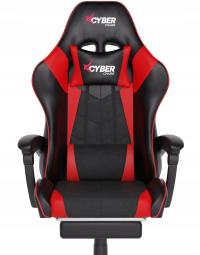 Fotel gamingowy Cyber Chairs X-Power - Red ekoskóra czarno-czerwony