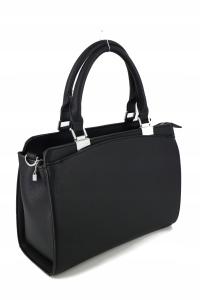 Torebka klasyczna AKTÓWKA kuferek pojemny z przegrodą do ręki długi pasek