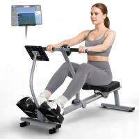 12-poziomowy wioślarz hydrauliczny - składany i cichy do domowego fitnessu