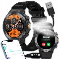SMARTWATCH MĘSKI POLSKI WODOODPORNY POMIARY ROZMOWY POWIADOMIENIA SPORT EKG