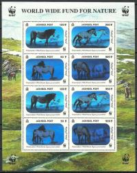 WWF Mongolia 2000 Mi ark 3126-3129 Czyste **