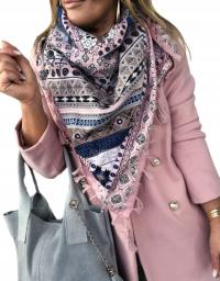 Большой женский шарф с бахромой модный ромбовидный шейный платок