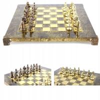 Металлические шахматы эксклюзивный шахматный набор латунь 20x20 золото-коричневый подарок