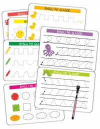 Трассировки-рисование по следу (25 карт фломастер)