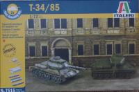 Italeri 7515 Modele czołgów T-34/85 Tank [Fast assembly Kit] x2 1:72 24H