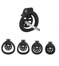 ПОЯС ВЕРНОСТИ МИНИ ЧЕРНАЯ КЛЕТКА ДЛЯ ПЕНИСА С СОЛИКОНОВЫМ РАСШИРИТЕЛЕМ