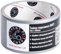 Taśma Klejąca Naprawcza Duct Tape 5m x 50mm Srebrna Mocna Uniwersalna