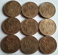 Moneta Francja 10 franków 1982 Leon Gambetta