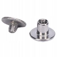 100 zestawów nitów i śruby M3 Stal nierdzewna płaska okrągłe głowica XM