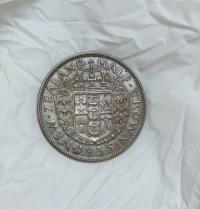 NOWA ZELANDIA - 1/2 KORONY - HALF CROWN 1935 - Jerzy V - srebro - rzadsza