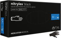 Одноразовые нитриловые перчатки Mercator Medical Black 100 шт.