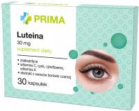 PRIMA LUTEINA 30 mg wzrok kapsułki 30 sztuk zeaksantyna, wit. a, c . cynk