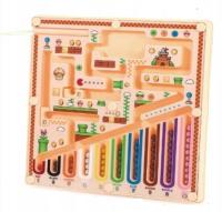 Tablica magnetyczna edukacyjna wielokolorowa 3+ LABIRYNT + PEN