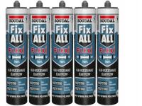 5 x KLEJ HYBRYDOWY MOCNY FIX ALL FLEXI SZARY MONTAŻOWY 290 ML SOUDAL