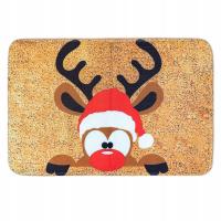 MATA ŚWIĄTECZNA RENIFER ŁAZIENKOWA 40x60cm DYWANIK DO ŁAZIENKI NA ŚWIĘTA