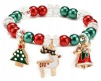 BRANSOLETKA ŚWIĄTECZNA PREZENT NA ŚWIĘTA WIGILIA BOŻE NARODZENIE UPOMINEK