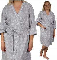 Szlafrok damski XL bawełniany PLUS SIZE turecki SERCE