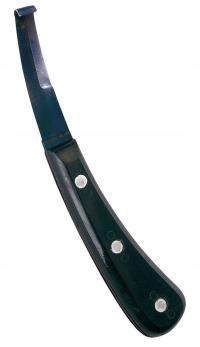 Нож для копыт черно-синий двусторонний широкий клинок