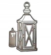 Wykrojnik LAMPION / lampa ze świecą *Boże Narodz*